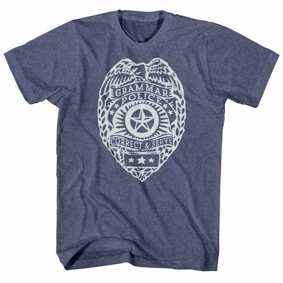 Nerd Society Grammar Police Badge Men's T Shirt