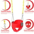 thumbnail image 2 of Celawork High Back Toddler Bucket Swing Seat with Coated Chains, Heavy Duty Kids Swing Seat Fully Assembled, Red, 2 of 7