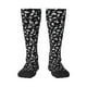 thumbnail image 1 of Fotbe Black White Leaves Calcetas Divertidas Estampadas para Hombre y Mujer, Calcetas de Algodón hasta la Rodilla para Caminar, Correr, Enfermería y Embarazo, 1 of 6