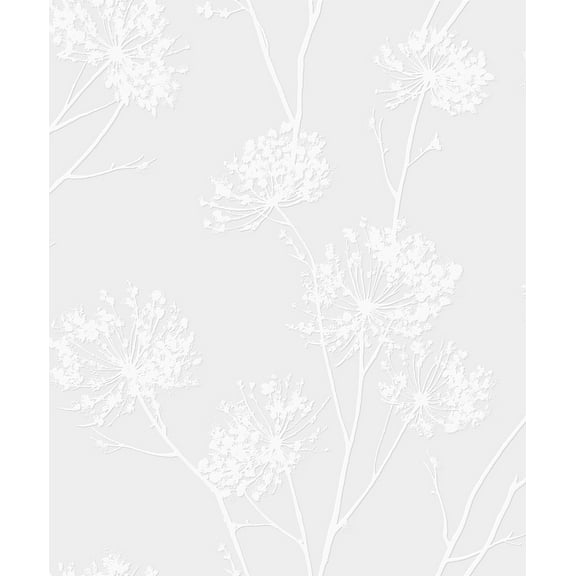 Seabrook Designs Off-White Dandelion Fields Paintable Unpasted Wallpaper