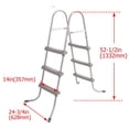 thumbnail image 2 of 36 Inch Wall Height 3 Stair Step Outdoor Above Ground Swimming Pool Ladder Gray, 2 of 20