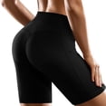 thumbnail image 2 of LEEYNEER Plus Size Shorts  Womens Athletic Shorts  Women Basic Slip Bike Shorts  Compression Workout Leggings Yoga Shorts  Comfy Beach Shorts  Yoga Pants  Cycling Sport Shorts Black L, 2 of 5