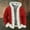 Red, variant on Santa Coat Men Christmas Sherpa Lined Winter Jackets (Red L)