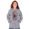 thumbnail image 4 of Breast Cancer Fighter Rosie Riveter Zip Hoodie Sweatshirt Women Brisco Brands S, 4 of 6