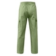 thumbnail image 5 of SJLDQY Boys' Cargo Pants Elastic Waist Drawstring Wide leg Pants Solid Color Casual Loose Trousers with Pockets, 5 of 5