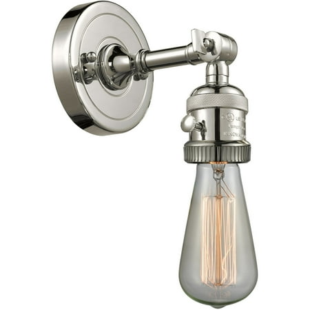 

Polished Nickel Tone Wall Sconces 5 Wide Steel/Cast Brass Medium Base 1 Light Fixture