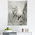 thumbnail image 1 of Black White Tapestry, Running Horses Symbolizing Passion for Freedom Creatures Photo Print, Fabric Wall Hanging Decor for Bedroom Living Room Dorm, 5 Sizes, White and Black, by Ambesonne, 1 of 1
