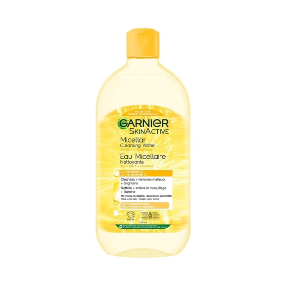 Garnier Eau Micellaire, Démaquillant, Nettoyant Tout-en-un, avec Vitamine C