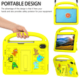 thumbnail image 3 of Lightweight Portable Case for iPad Mini 7 (A17 Pro) 2024 / iPad Mini 6 2021 Letter Pattern Kids Shockproof Cover with Pencil Holder and Shoulder Strap, 3 of 9