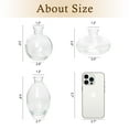 thumbnail image 2 of VECELO Glass Mini Bud Vases for Flowers Set of 3, Cute Small Vases Handmade for Centerpieces, Floral Arrangement, Transparent, 2 of 10