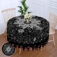 thumbnail image 4 of DEELLEEO Nappe Circulaire Mandala 63 Pouces Imperméable Housse de Table de Terrasse Simple avec Motif Rétro Tapisserie Rideau, 4 of 7