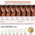 thumbnail image 3 of Just Being Cute Hypoallergenic Huggie Hoop Earrings for Women, Gold Plated 8mm Mini Hoops Cartilage Earrings for Sensitive Ears with S925 Pins & Backs Birthday Mothers Day Jewelry Gift for Her/Mom, 3 of 10