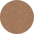 thumbnail image 1 of Ahgly Company Machine Washable Indoor Round Transitional Orange Area Rugs, 3' Round, 1 of 7