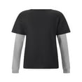 thumbnail image 4 of PENGXIANG T-Shirts à Manches Longues pour Femmes à la Mode avec Imprimé et Design Patchwork, 4 of 9