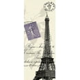 thumbnail image 2 of Z Studio 8x14 Gold Ornate Wood Framed with Double Matting Museum Art Print Titled - Eiffel Tower, 2 of 4