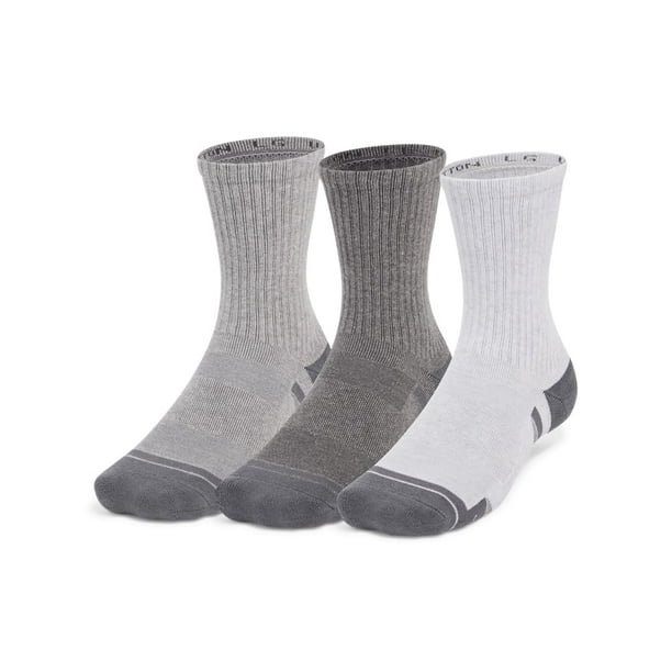 Medias Under Armour Performance Cotton de corte medio, pack de 3, talla mediana