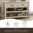 thumbnail image 3 of Wooden Accent Console Table Sofa Entryway Table with Open Fixed Shelves (Antique Gray), 3 of 8
