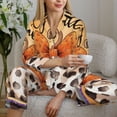 thumbnail image 6 of KLL Fall Farmhouse Pumpkins1 Print Women's Long Sleeve Pajamas with Pants Sleepwear Loungewear 2 Set-XX-Large, 6 of 8