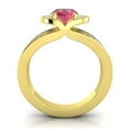 thumbnail image 4 of 2.35 Carat Oval Cut Red Ruby & Blue Sapphire Gemstone Shiny Engagement Ring for Ladies Solid 18K Yellow Gold Size 10.5 by Diamond-Capitals, 4 of 8