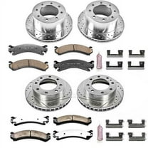 PowerStop Front and Rear Z36 Truck & Tow Carbon-Fiber Ceramic Brake Pad and Drilled and Slotted Rotor Kit Fits: CHEVROLET GMC Select Models K5338-36
