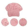 thumbnail image 3 of Unique Bargains 1pc Water-absorbent Quick Drying Bow Hair Towel 9.45"x 11.81" Pink, 3 of 5