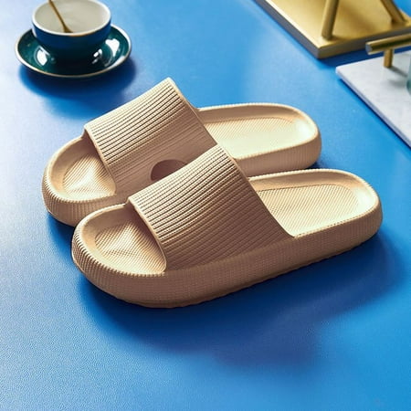 

QWZNDZGR Unisex EVA Thick Sole Non-Slip Slippers Women Men Lovers Home Fashion Bathing Sandals Child Comfortable Breathable FLip Flops