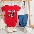 thumbnail image 3 of Funny Spaced Out Astronaut Joke Romper Boys or Girls Infant Baby Brisco Brands 18M, 3 of 6