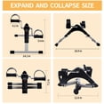 thumbnail image 2 of Sesslife Foldable Under Desk Exercise Bike with LCD Screen Display, Sitting Pedal for Arm and Leg Exercise, Adjustable Resistance Equipment for Home Gym, TE004, 2 of 9