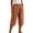 Khaki, variant on Nhthy Women's Solid Drawstring Waist Casual Capri Pants, Relaxed 7/8 Cropped Trousers with Side Pockets for Home Lounge Daily Navy XXL