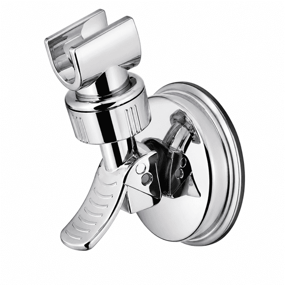 Myerste Adjustable Shower Head Holder Removable Suction Cup Wall Mount Chrome Finish 1 Pack