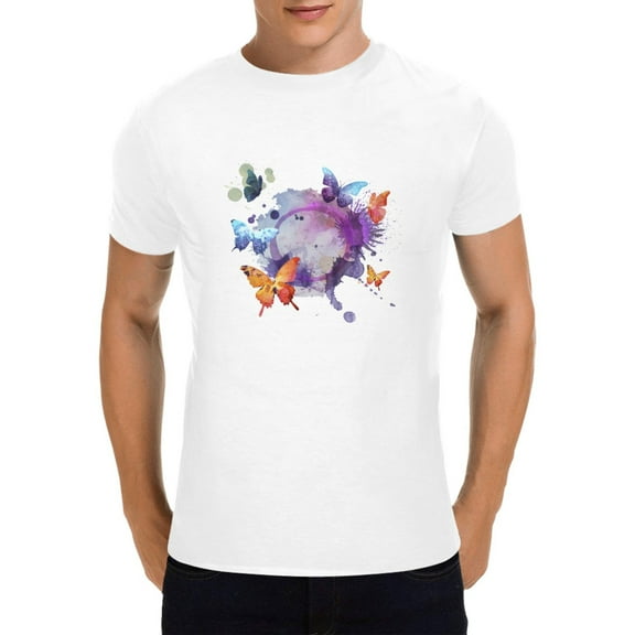 Unisex Shirt - Butterfly Splash - White T-Shirt