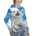 thumbnail image 6 of Honeii Cute Cloud Bichon Frise Pattern Womens Oversized Hoodies Long Sleeve Sweatshirts Pullover Fall Outfits with Pocket-Small, 6 of 7
