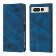 thumbnail image 2 of Compatible with Google Pixel 7 Pro Classic Embossed PU Leather Case with Card Holder Shockproof Cover, 2 of 5