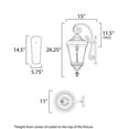 thumbnail image 5 of Maxim 3055 Sentry 3 Light 26" Tall Outdoor Wall Sconce - Black, 5 of 5