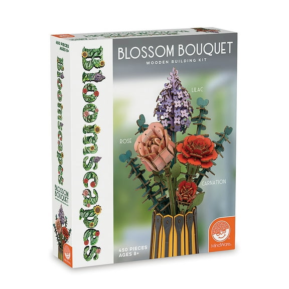 MindWare Bloomscapes Blossom Bouquet Wooden Flower Building Kit - Ages 8 and Up