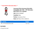 thumbnail image 2 of Accessory Drive Accessory Drive Belt - Compatible with 1996 - 1997 Mercedes-Benz E320 3.2L 6-Cylinder, 2 of 2