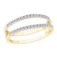 thumbnail image 3 of AFFY 0.25CT Round Cut White Cubic Zirconia Enhancer Guard Ring in 14K Yellow Gold over Sterling Silver-9.5, 3 of 8