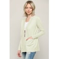 thumbnail image 2 of Made by Johnny Women's Women's Open Front Knit Cardigan M IVORY, 2 of 6
