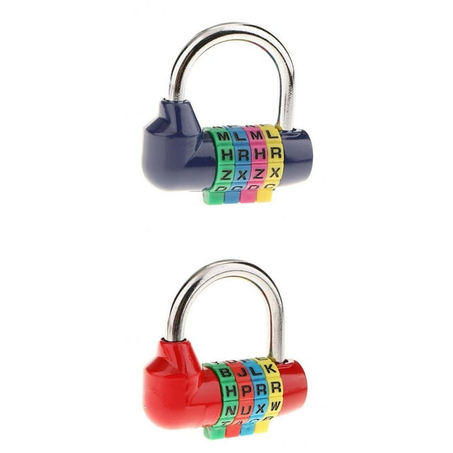 Cerradura De Combinación De 2 Dígitos Y 4 Piezas Para Gimnasio, ejercicio, Y Empleado , Valla Exterior, Cerrojo Y Almacenamiento - Met Hugo Bloqueo de combinación de 4 dígitos
