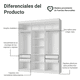 thumbnail image 4 of Ropero Closet Madesa Venus Con 4 Cajones 180cm Blanco, 4 of 5