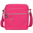 thumbnail image 2 of Spencer Women Crossbody Bags Waterproof Nylon Satchel Shoulder Bag Lightweight Messenger Purses Multi-Pocket (Rose Red), 2 of 9