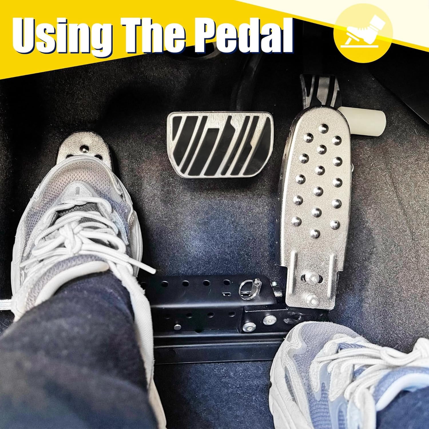 OceanicEcho Left Foot Accelerator Pedal for Drivers with Right Foot Disability - Universal Fit, Quick-Release, Sturdy Design for Automatic Vehicles