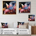 thumbnail image 4 of Designart "Magical Colors Carry Butterflies I" Animals Butterfly Floater Framed Wall Art Prints, 4 of 5