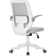 thumbnail image 1 of BestOffice Home Office Chair, Lumbar Support Breathable Ergonomic, Flip Up Armrests for Conference Room, Grey, 1 of 7