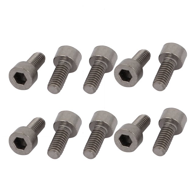 Unique Bargains 10 Pcs Vis de Tête de Douille Hexagonale M2.5x6mm en Titane