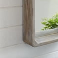thumbnail image 4 of Danya B. Distressed White-Wash Wood Shadow Box Rectangular Wall Mirror - 32" x 15.75", 4 of 8