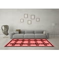 thumbnail image 3 of Ahgly Company Indoor Rectangle Abstract Red Modern Area Rugs, 8' x 10', 3 of 4