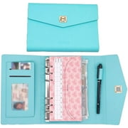 PILLYBALLA Finances Organizer Wallet,Budget Planner Notebook with 12 Budget Envelopes & Budget Sheets(Tiffany Blue)