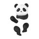 thumbnail image 2 of Ornamento de escuadrón de árboles de animales accesorios para paisajes al aire libre resina Panda, 2 of 8