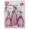 thumbnail image 2 of 3-PIECE PINK PLIER SET, SLIP JOINT, GROOVE JOINT, DIAGONAL, 2 of 3